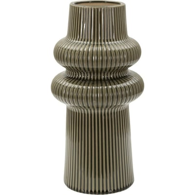 Vase céramique brillant à relief strié MODERN RECOLLECTION