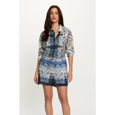 Chemise imprimée col à revers MORGAN