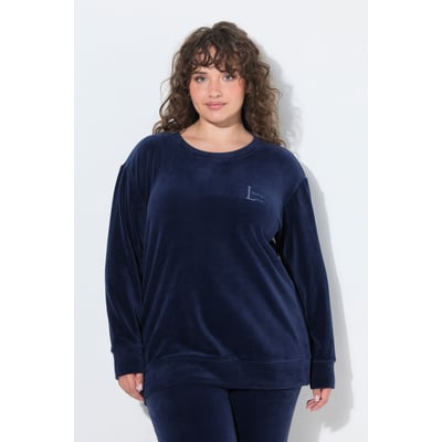 Pull homewear, velours ras, broderie ULLA POPKEN