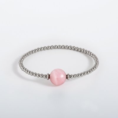 Armband Tango Grau S - Rosenquarz LILIFLO