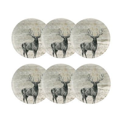 Lot de 6 assiettes plates en porcelaine 26cm, LACHAT NOVASTYL