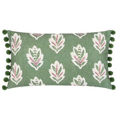 Sessile Leaf Ruffled Rectangular Feather Filled Cushion SANDERSON