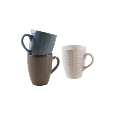 Mug classique en grès Chevrons (Lot de 3) AUBRY GASPARD