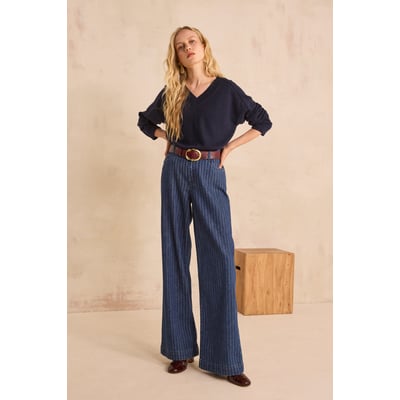 Jean large à rayures wide leg SIENNA Maison 123