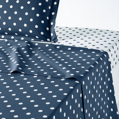 Drap pur coton imprimé pois, Clarisse LA REDOUTE INTERIEURS