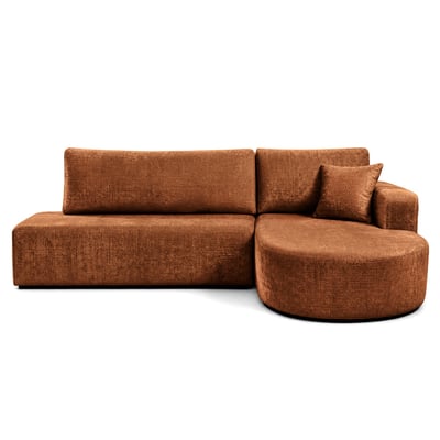 Canapé angle droit convertible velours texturé, MIRO BEST MOBILIER