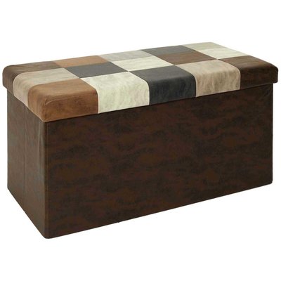 Coffre banc pliable en polyuréthane patchwork Helsinki CMP