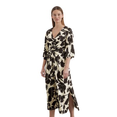 Robe portefeuille regular en satin stretch de viscose MARC O'POLO