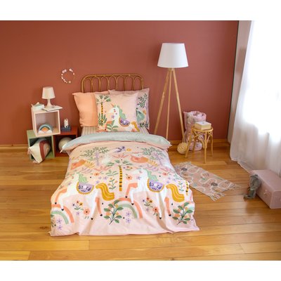 Parure housse de couette enfant, coton, Licorne C DESIGN HOME TEXTILE
