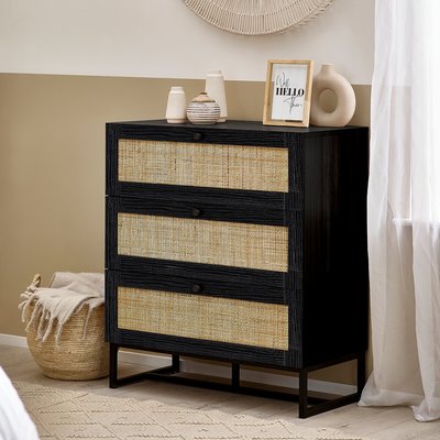 Indiya Rattan Chest of 3 Drawers SO'HOME