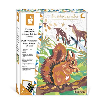 Kit Créatif - Peinture Par Numéro Animaux De La Forêt JANOD