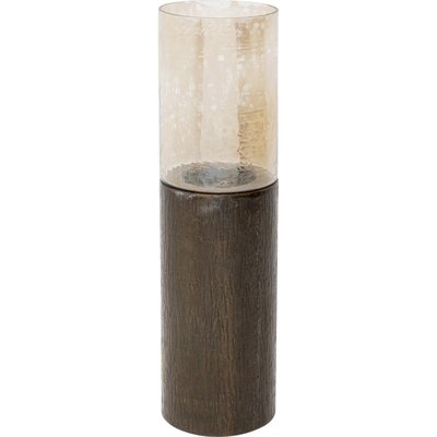 Photophore en verre et alu 75cm, CASABLANCA KARE DESIGN