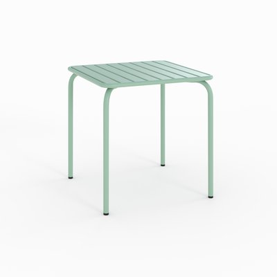 Table de jardin carrée en métal - YUMI RENDEZ-VOUS DÉCO