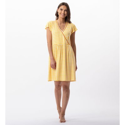 Robe imprimée pied de poule en viscose élasthanne ROSIE 740 LE CHAT