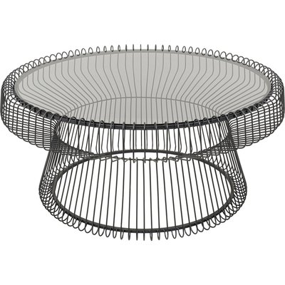 Table basse en verre et acier, LISBOA KARE DESIGN