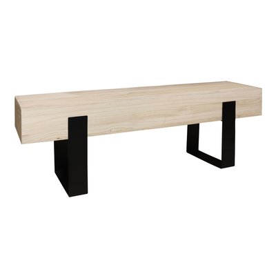 Banc en bois et pieds en métal NOW'S HOME