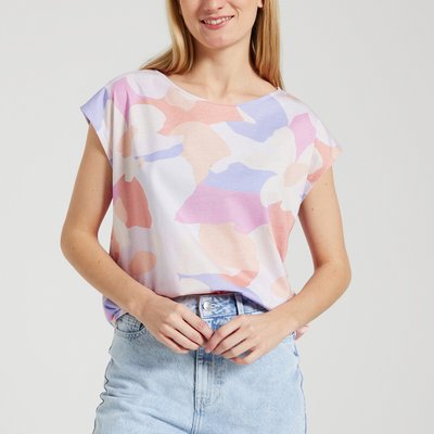 Kalabs Matisse Cotton T-Shirt in Multicolour Pastel Print DES PETITS HAUTS
