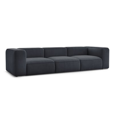 Canapé droit fixe 3 places en tissu texturé, ZEPHYR BOBOCHIC