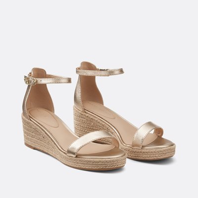 Sandali con zeppa in pelle TOMMY HILFIGER