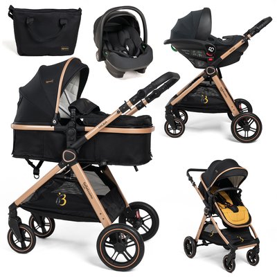 Poussette combinée trio 3 en 1 - siège auto I-size 40-87cm  – nacelle – dès la naissance – jusqu’à 22kg  - Nicea BEBELISSIMO J'AIME