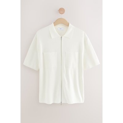 Polo zippé en maille à manches courtes NEXT