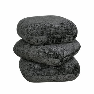 Pouf pivotant en tissu - aspect coussins empilés IENA PIER IMPORT