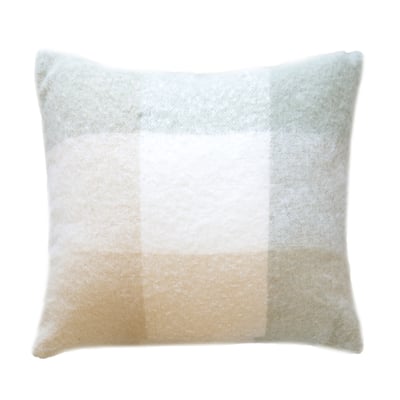 Housse de coussin à carreaux aspect mohair - QABANE HOME MAISON