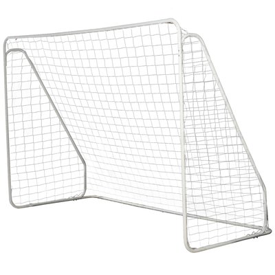 But de football châssis métal époxy filet PE - piquets inclus - blanc HOMCOM