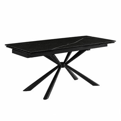 Table céramique extensible noire marbrée 180-260 cm LUGANO PIER IMPORT