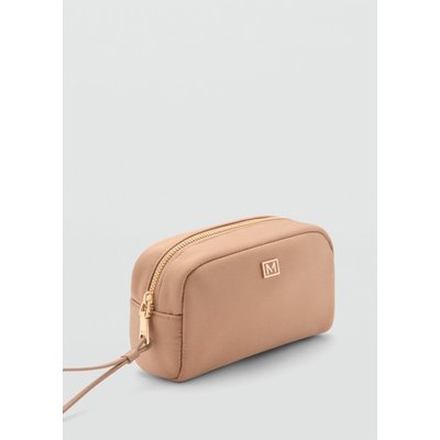 Sac cosmétique fermeture Éclair logo MANGO