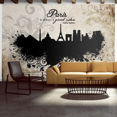 Papier peint intissé panoramique Ville et Architecture Paris is always a good idea - vintage EDEN