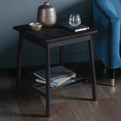 Uttara Scandi Oak Side Table with Spindle Shelf SO'HOME