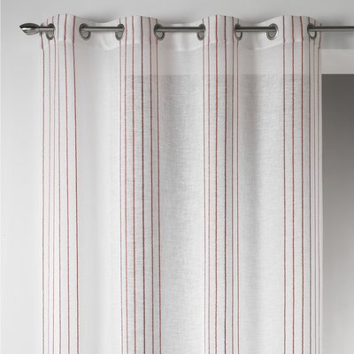 Voilage Design en Etamine à Rayures Verticales HOME MAISON