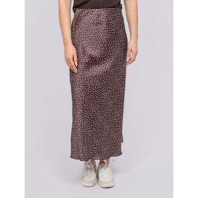 Jupe Longue Satin Motif Pois Xoril DONA LISA