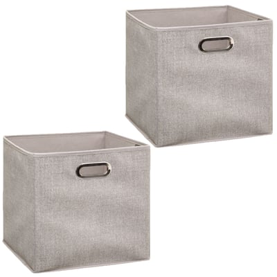 Lot de 2 boites de rangement pliables en tissu MIX'N MODUL TOILINUX