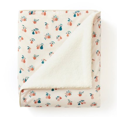 Couverture polaire en coton bio POIRES D'AUTOMNE COCOEKO