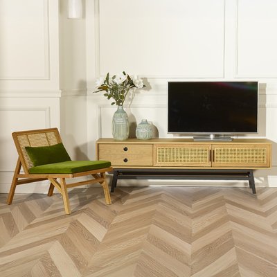 Meuble tv en chêne 2 portes 1 tiroir LALALA ROBIN DES BOIS