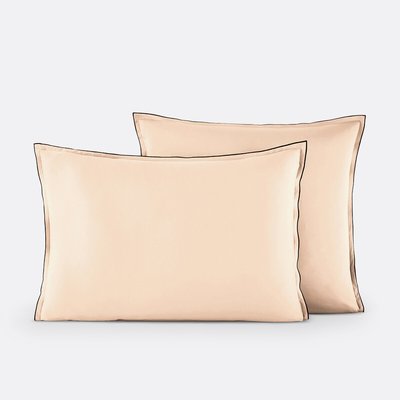 Taie d'oreiller satin de coton lavé, Victor uni LA REDOUTE INTERIEURS