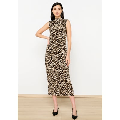 Robe moulante imprimé léopard LOLALIZA