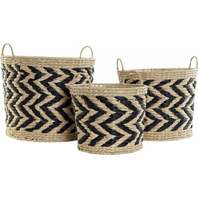 Panier en fibres naturelles, lot de 3, Balines RECOLLECTION