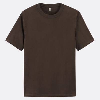 Boxy Fit Soft Feel Crew Neck T-Shirt in Thick Cotton LA REDOUTE COLLECTIONS
