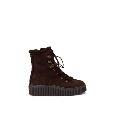 Bottes à lacets, modèle Bianca avec une semelle plate rainurée caractéristique MARC O'POLO
