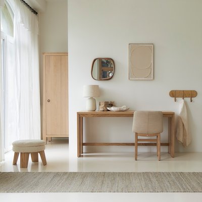 Bureau en bois de chêne massif 160 cm EDEN TIKAMOON