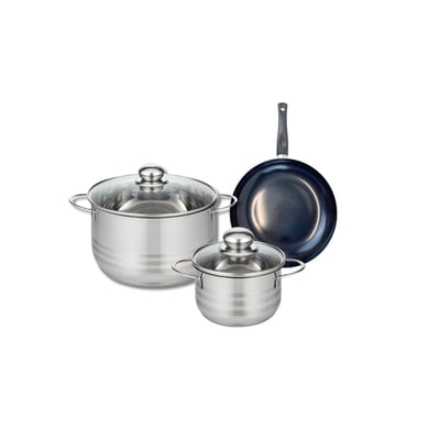 Batterie 1 poêle 20cm + 2 faitouts 16/24cm PRIMA BRILLANT ELO