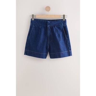 Short habillé en jean à plis devant NEXT