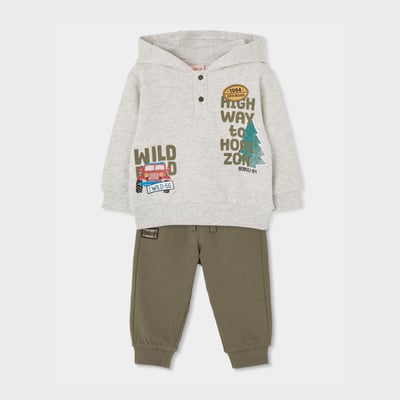 Ensemble molleton garçon imprimé off-road BOBOLI