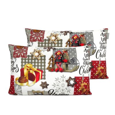 Lot de 2 housses de coussin en velour de NOËL NAIVE NAF NAF HOME