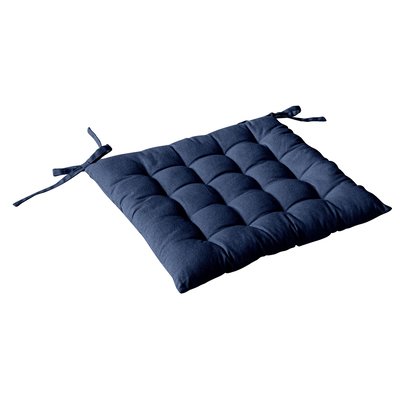 Galette de chaise piquée 16 points en coton et nouettes HOME MAISON