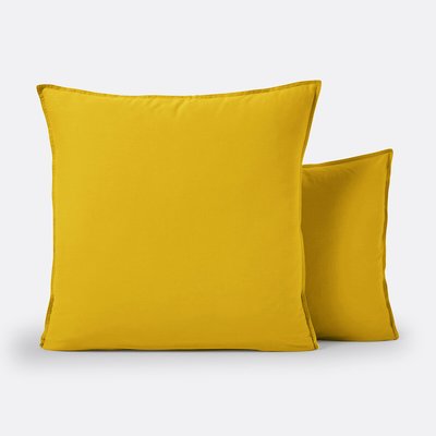 Scenario Plain 100% Washed Cotton Pillowcase LA REDOUTE INTERIEURS