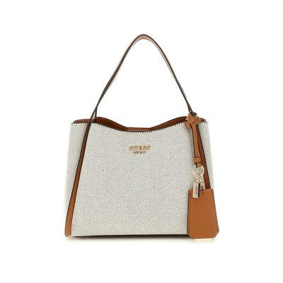 Mini Sac D'épaule Nicolette En Toile GUESS